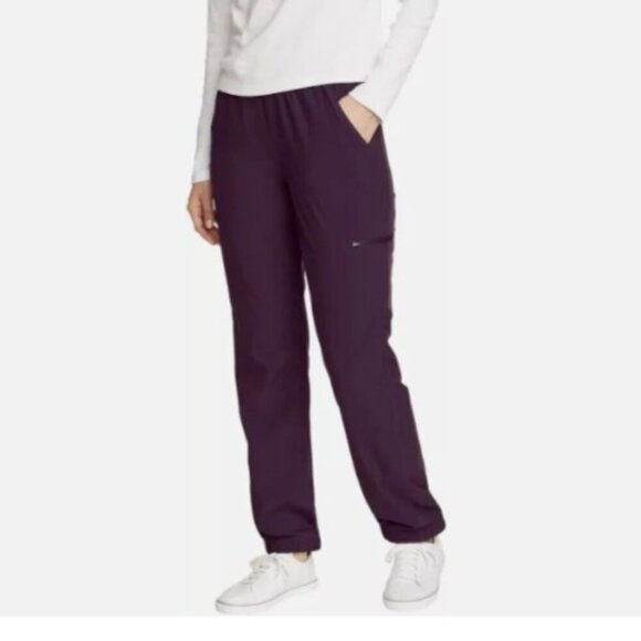 NEW Eddie Bauer Women's 10 Fleece Lined Pants,UPF 50+, Functional Pocket,Purple - Picture 1 of 10